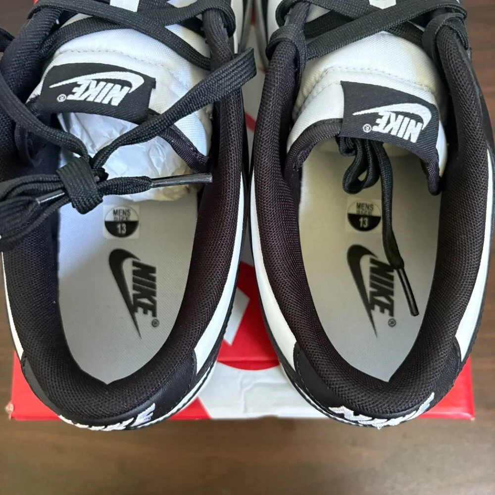 Nike Dunk Low 'Panda' Sneakers Black/White DD1391-100 Men's Size 13 NEW